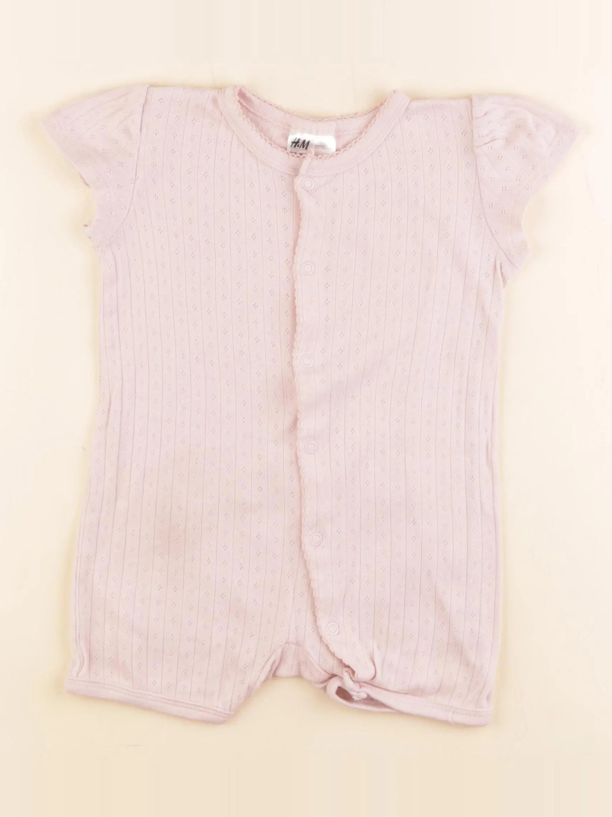 H&M - pyjama coton rose - 9/12 mois