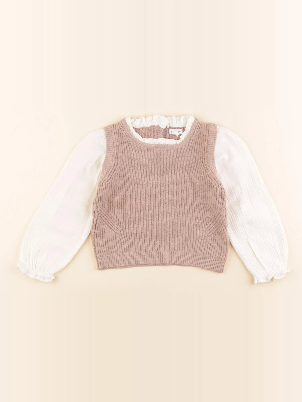Vertbaudet - pull marron - 18 mois