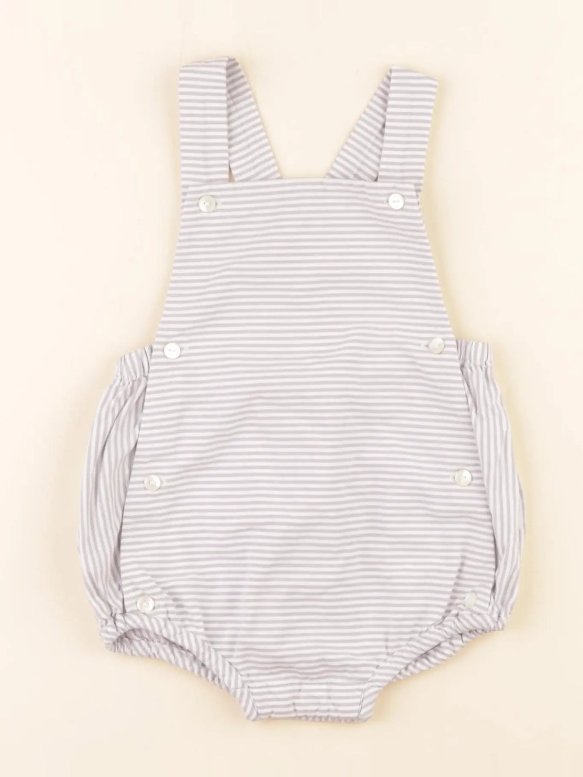 Jacadi - combinaison blanc, gris - 6 mois