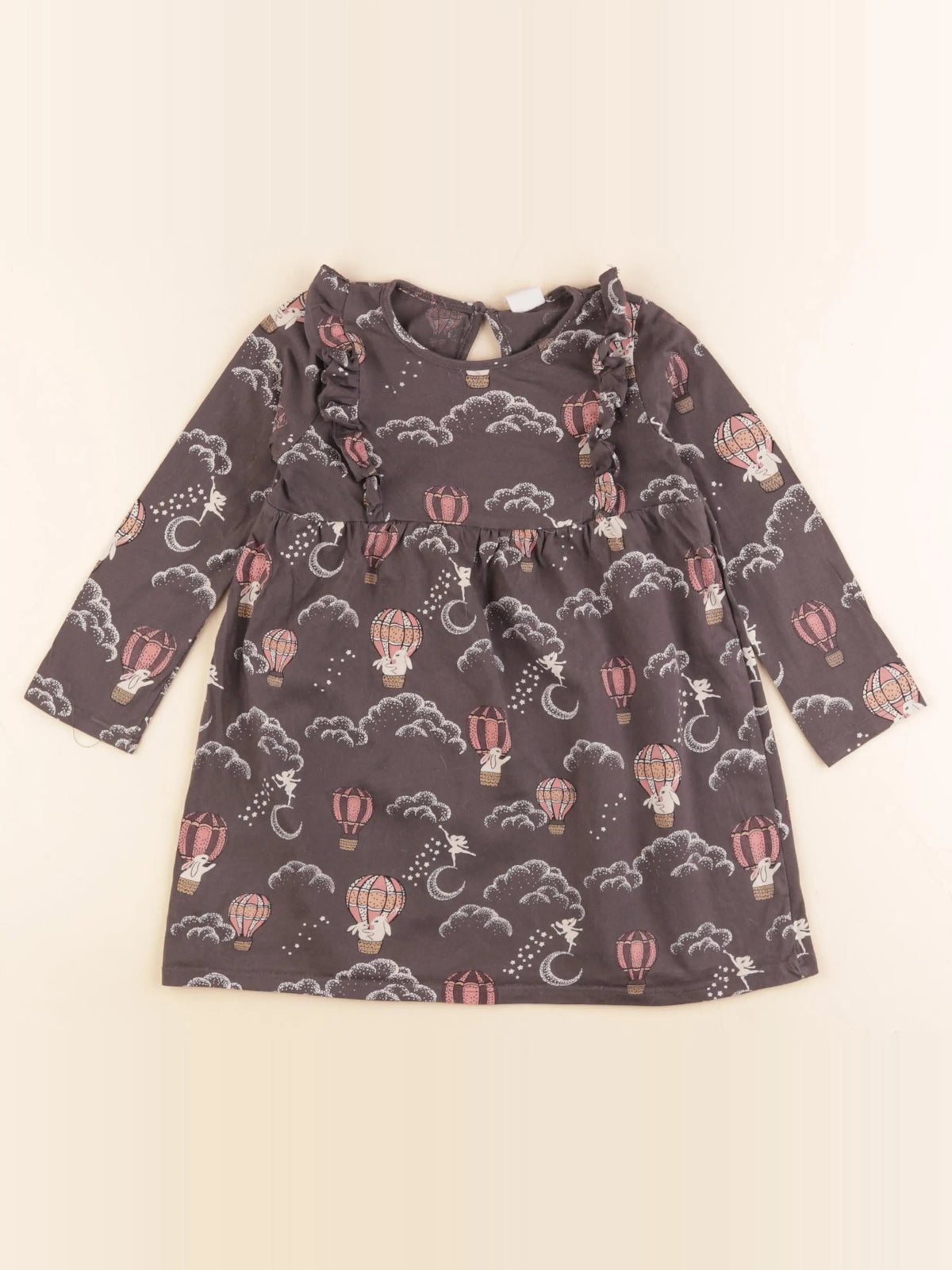 H&M - robe marron - 2/3 ans