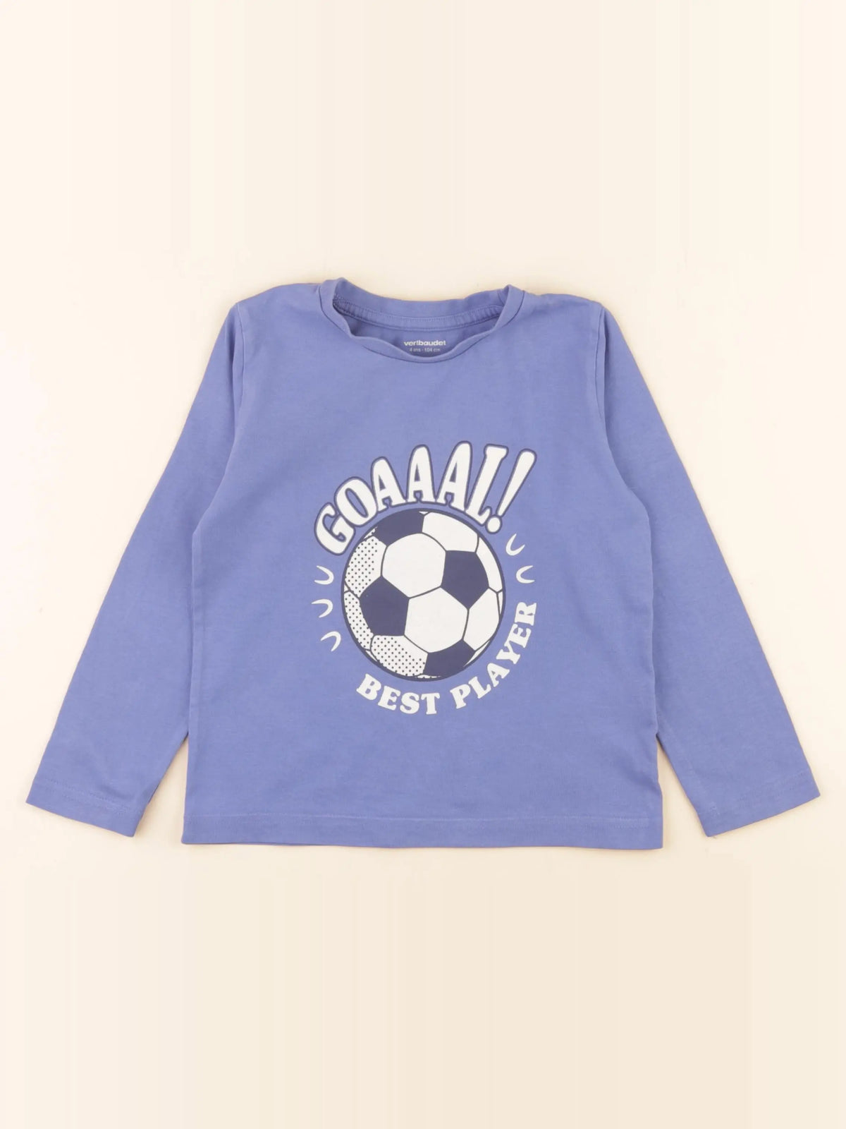 Vertbaudet - tee-shirt bleu - 4 ans