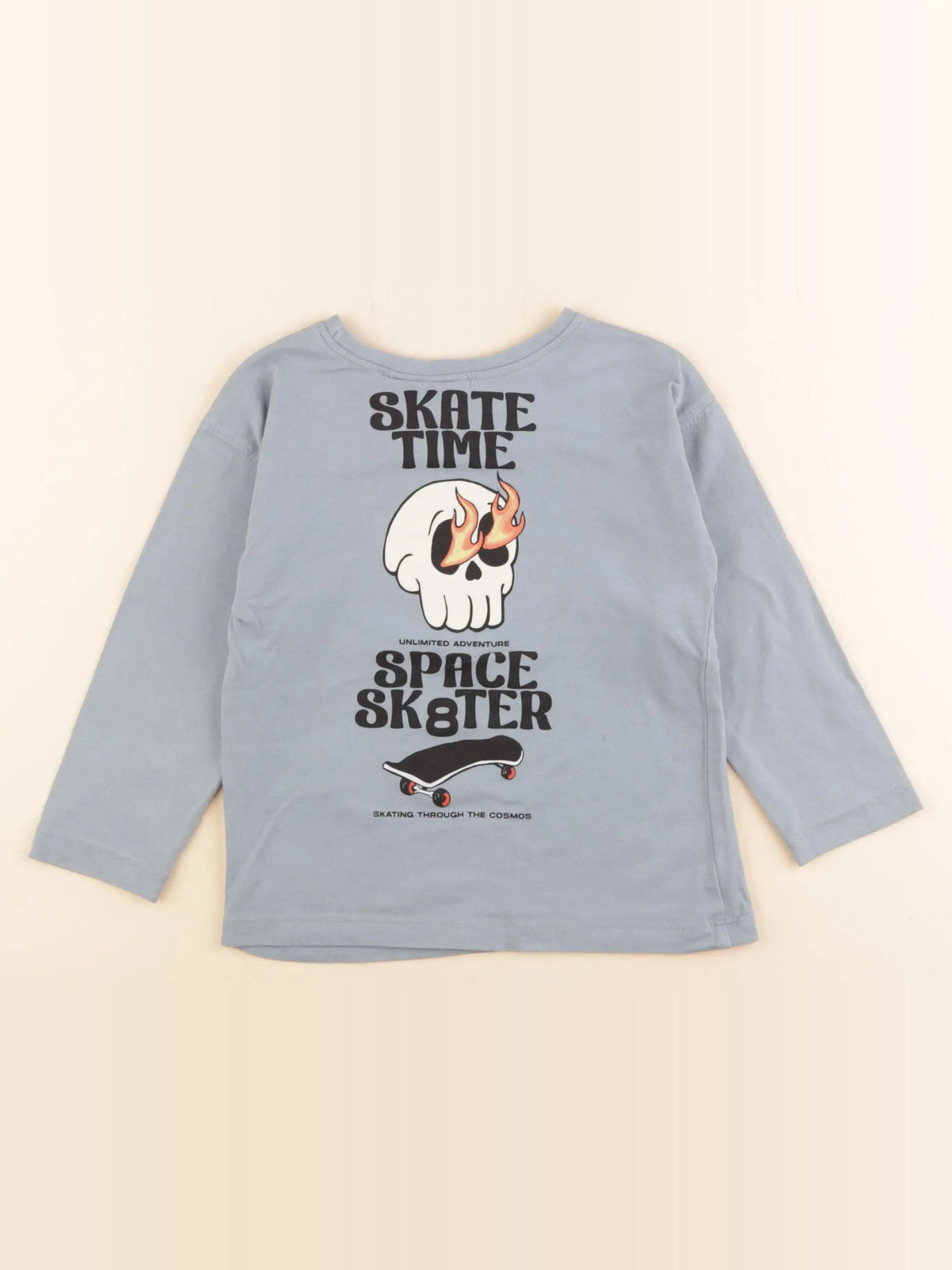 Zara - tee-shirt imprimé au dos bleu - 3 ans