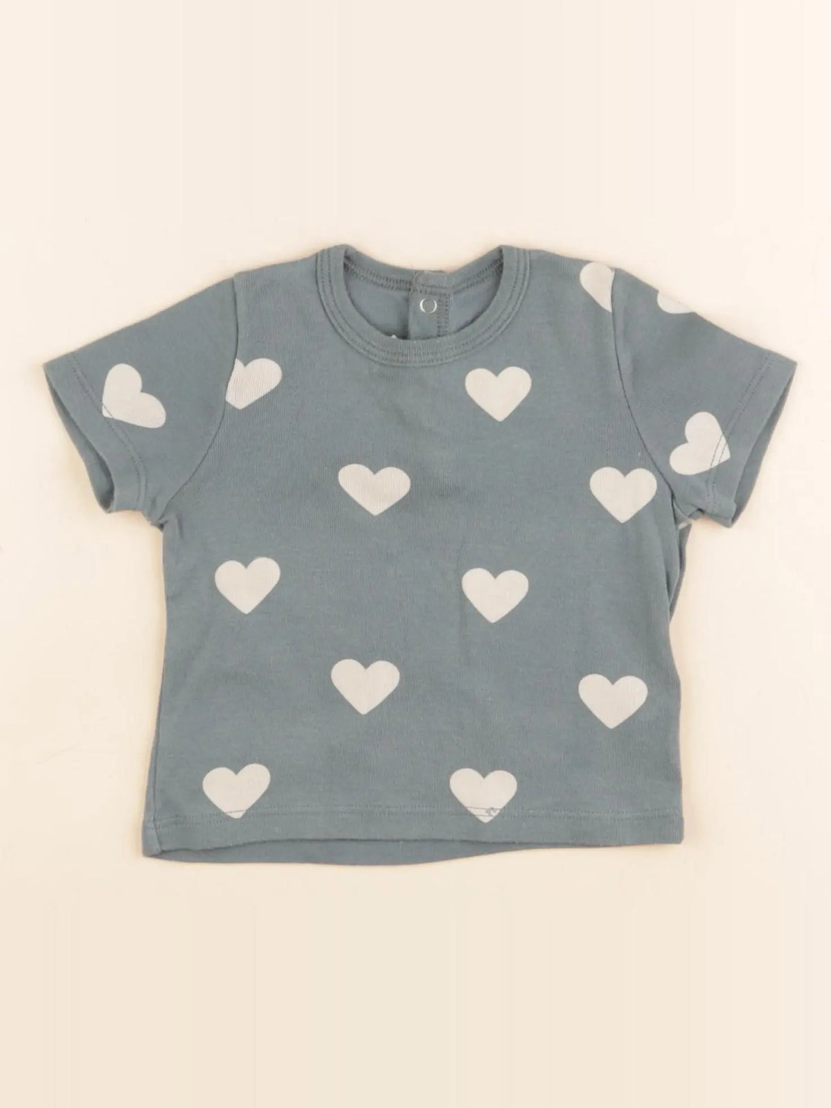 Petit Bateau - tee-shirt bleu - 6 mois
