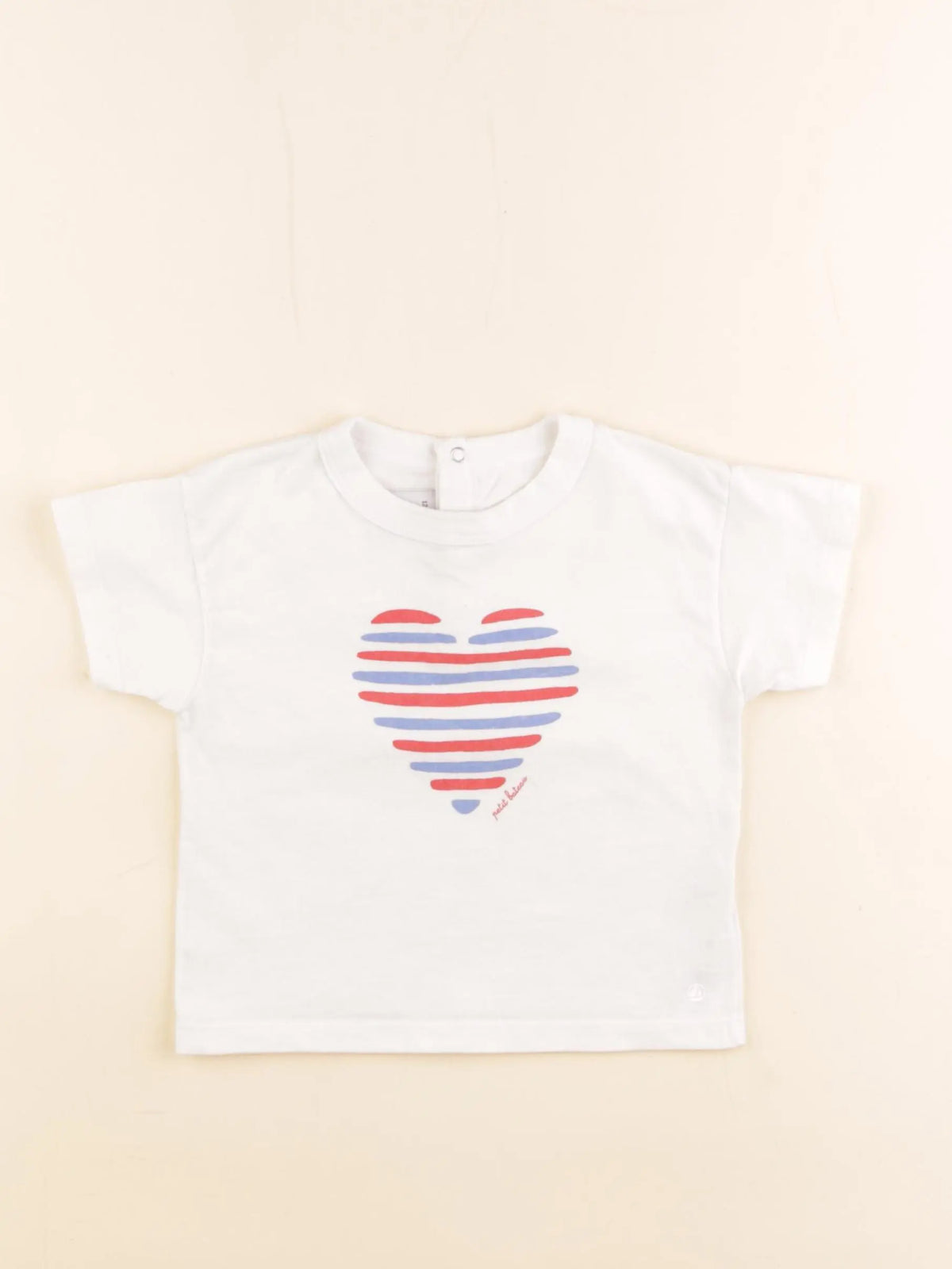Petit Bateau - tee-shirt blanc - 12 mois