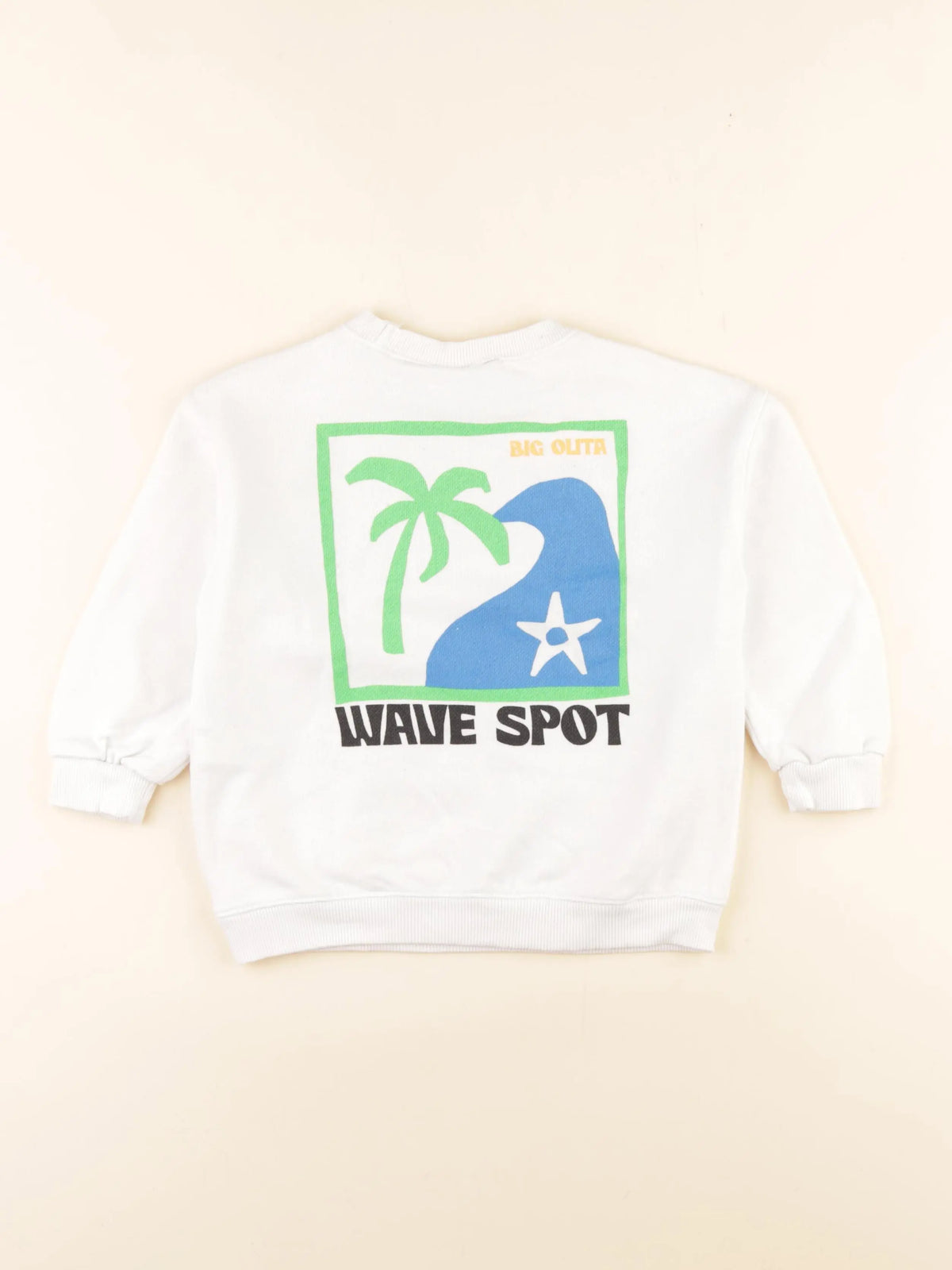 Zara - sweat imprimé au dos blanc - 3 ans