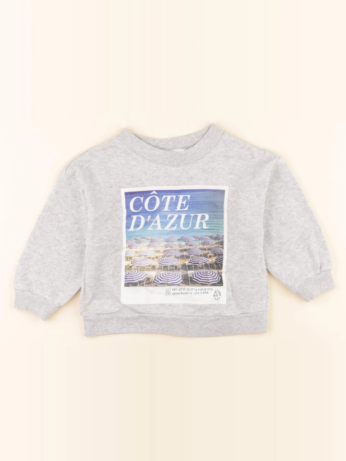 H&M - sweat gris - 18/24 mois