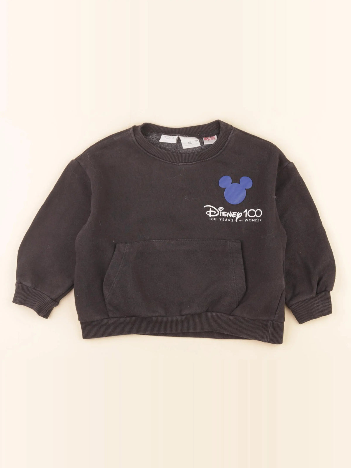 Zara - sweat imprimé au dos noir - 3/4 ans