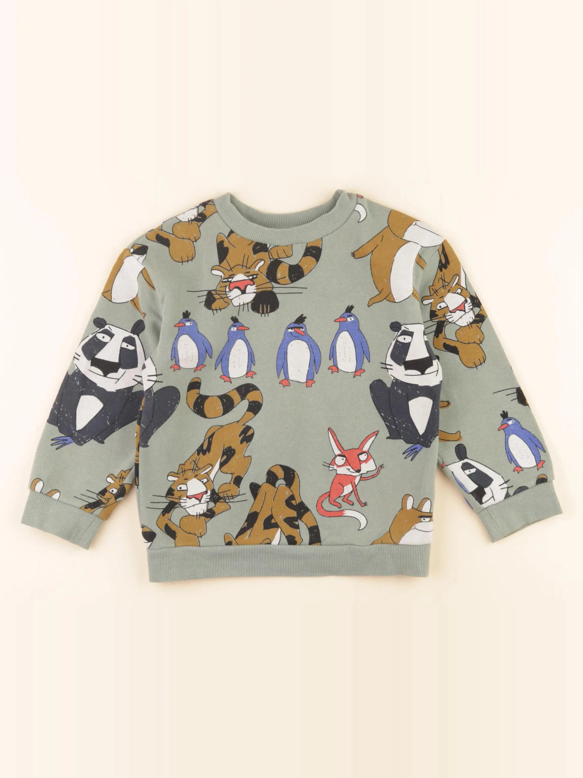 H&M - sweat vert - 3/4 ans