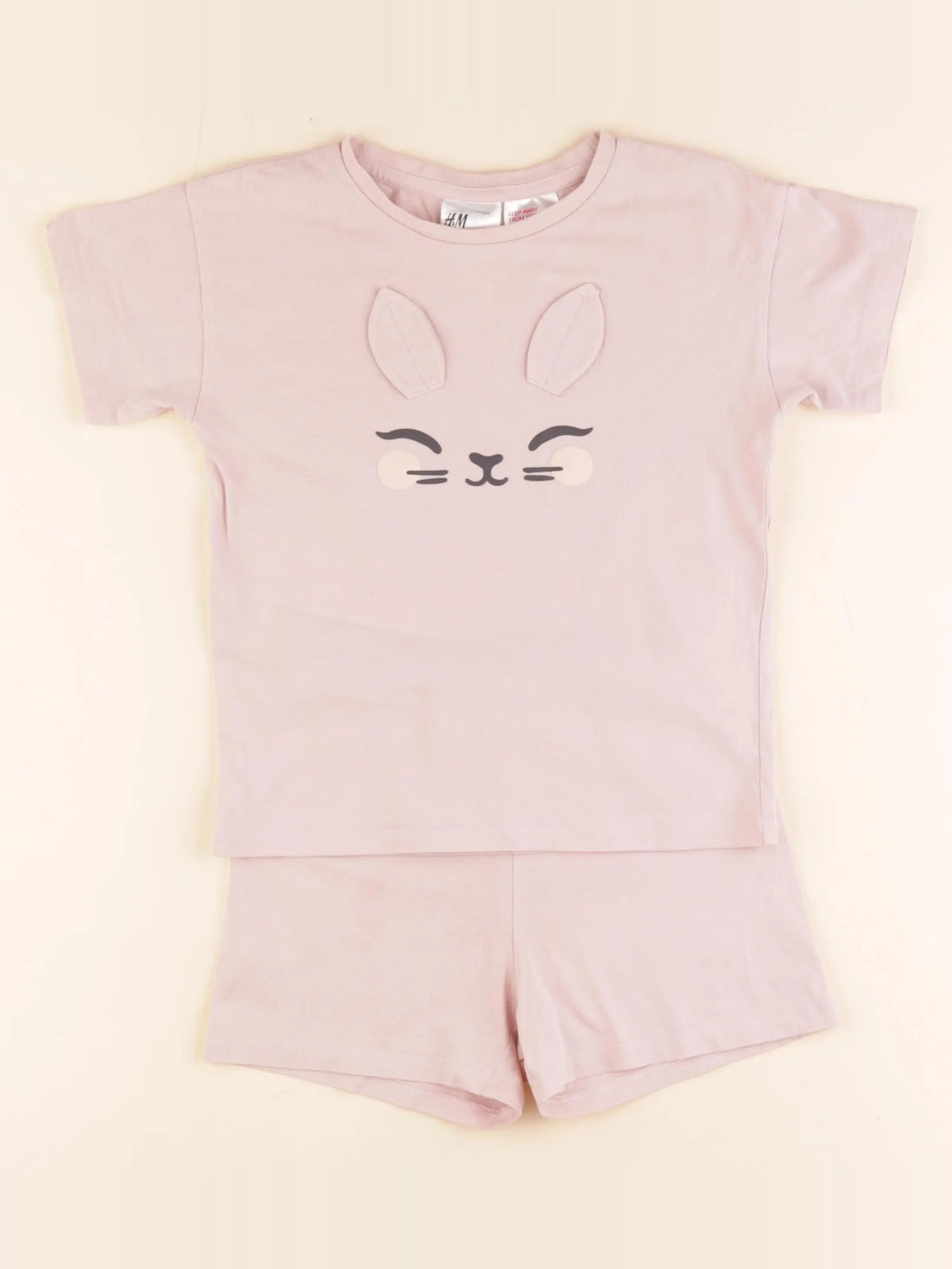 H&M - pyjama coton rose - 5/6 ans