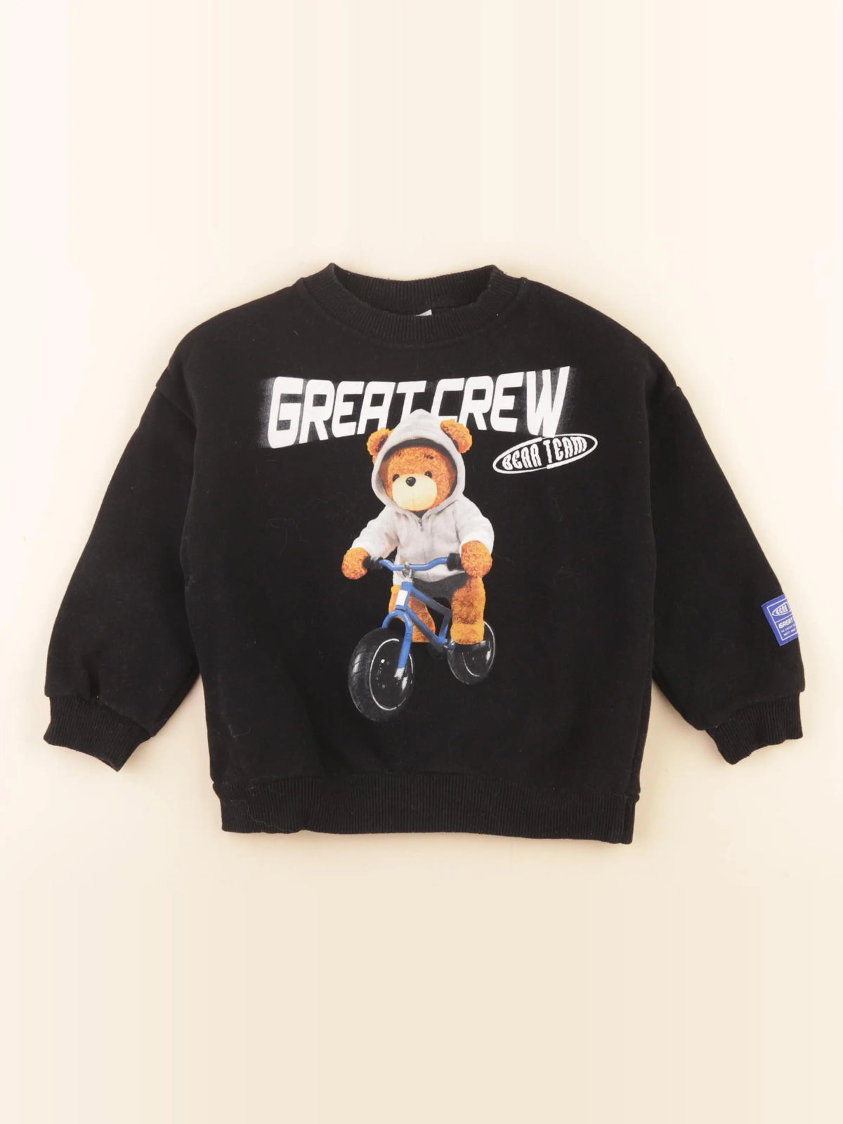 Zara - sweat imprimé au dos noir - 4 ans