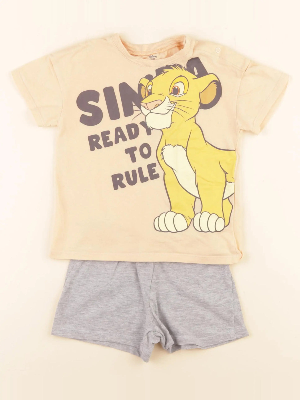 Disney - pyjama coton gris, orange - 3 ans