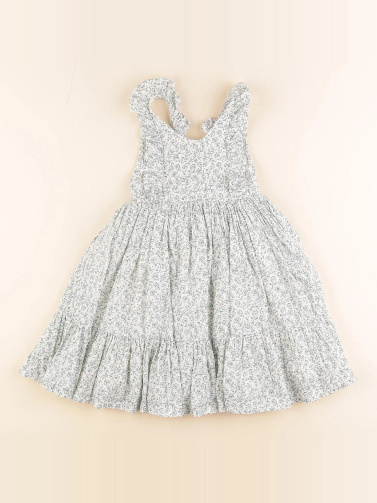 Cyrillus - robe vert, blanc - 4 ans