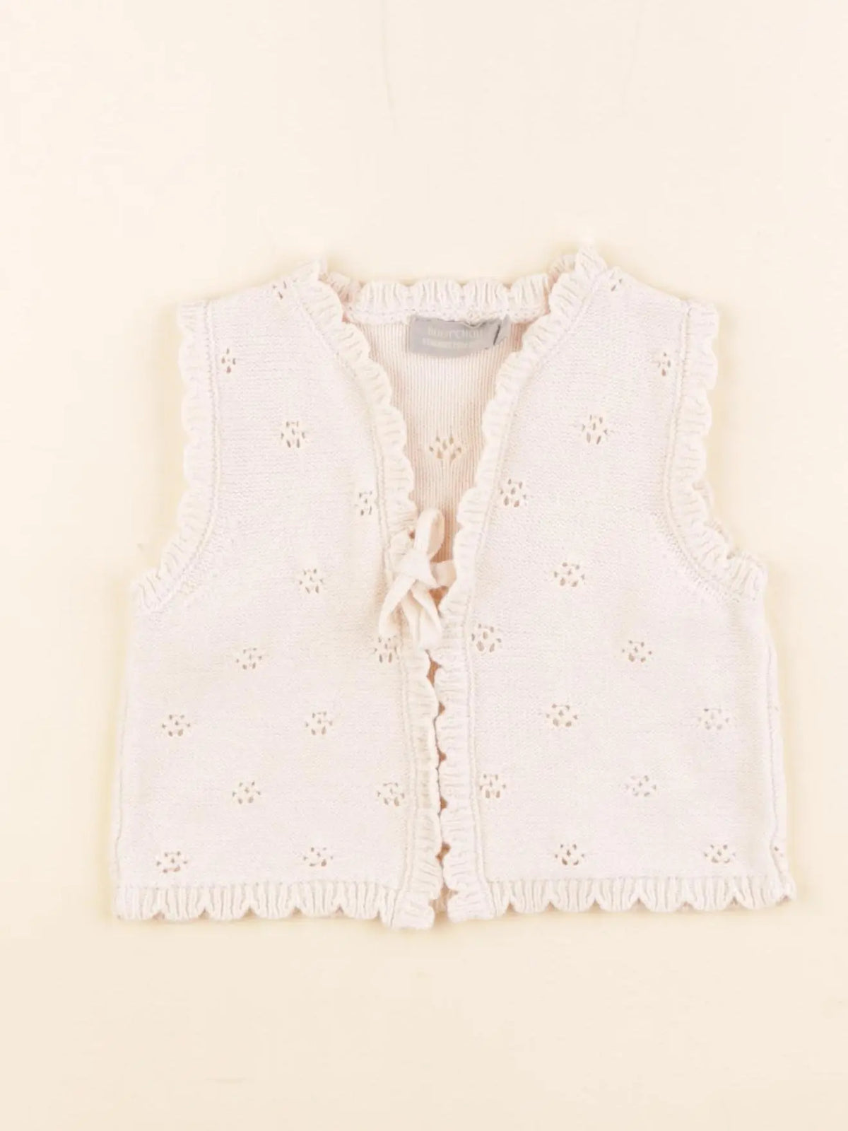 Boutchou - gilet coton rose - 6 mois