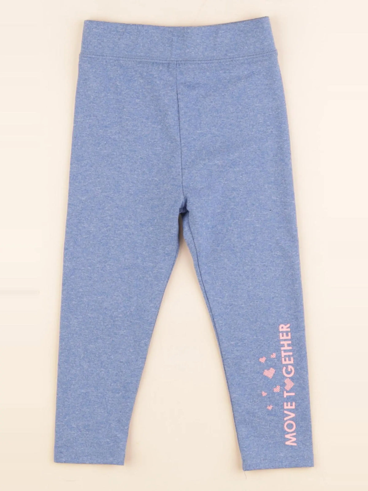 Vertbaudet - legging bleu, rose - 3 ans