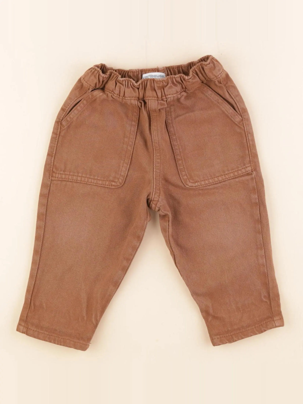 Vertbaudet - jean marron - 9 mois