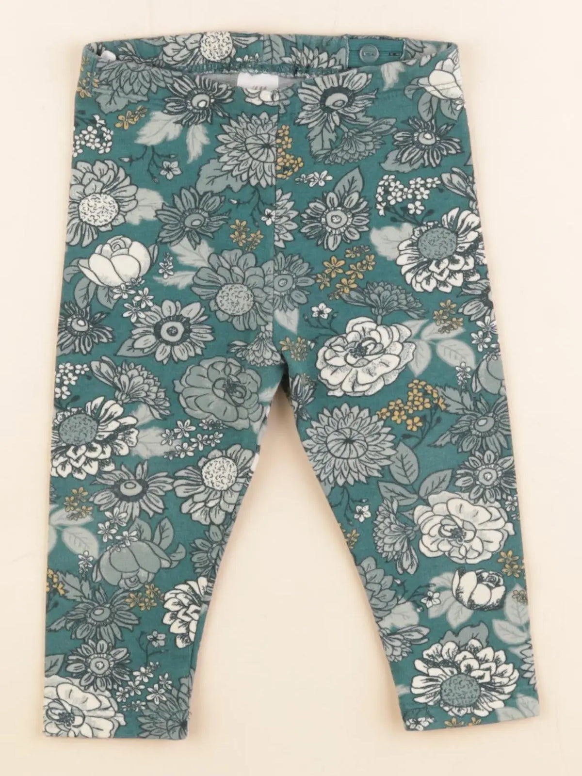 H&M - legging vert - 6/9 mois
