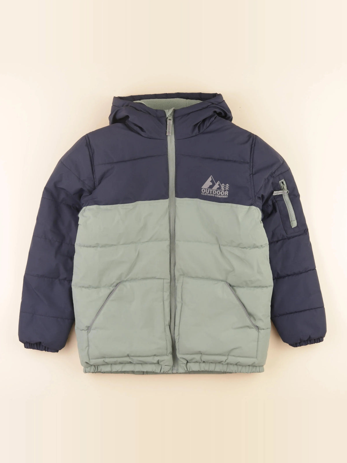 Vertbaudet - doudoune bleu, vert - 12 ans
