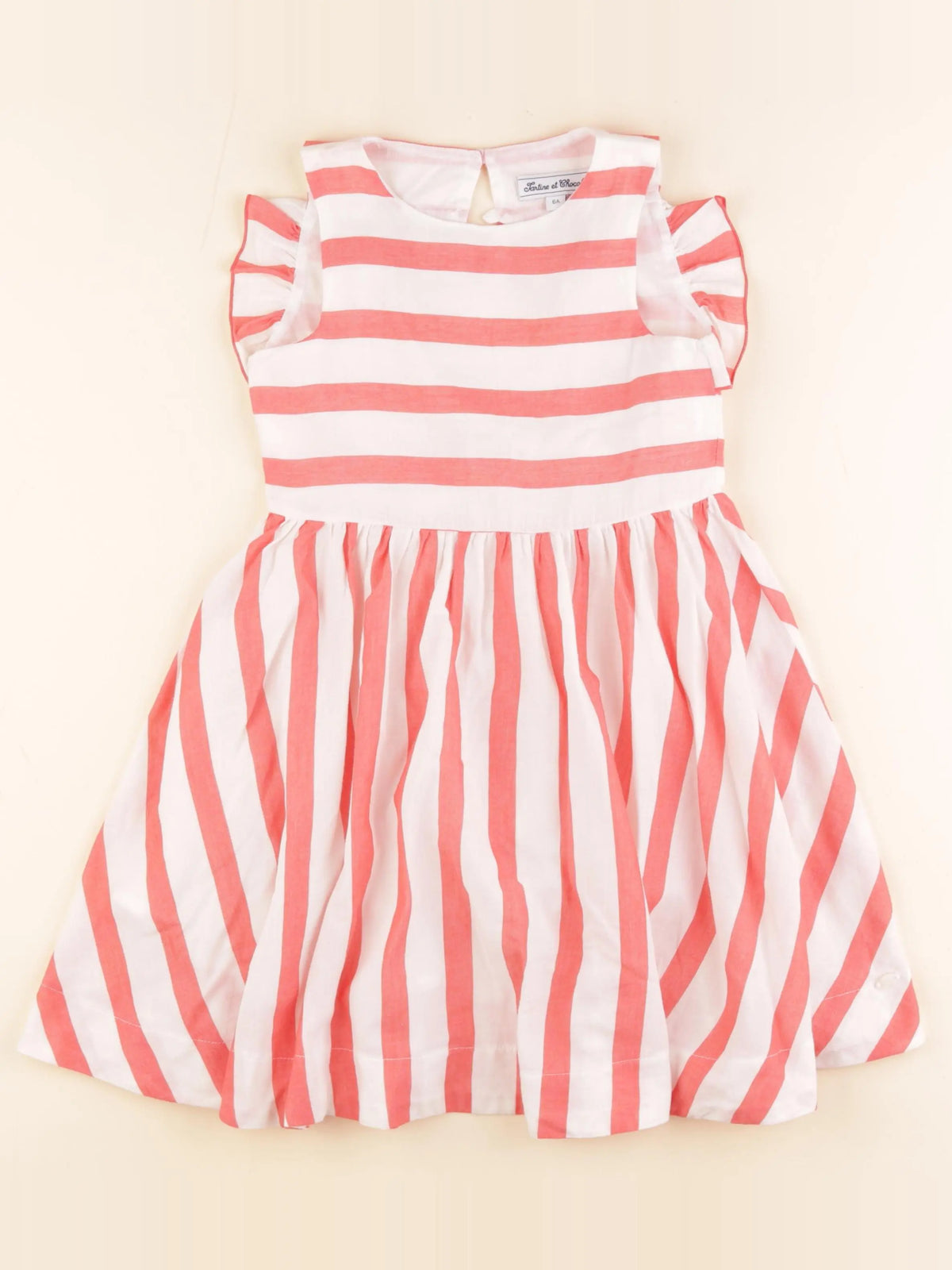 Tartine & Chocolat - robe blanc, orange - 6 ans