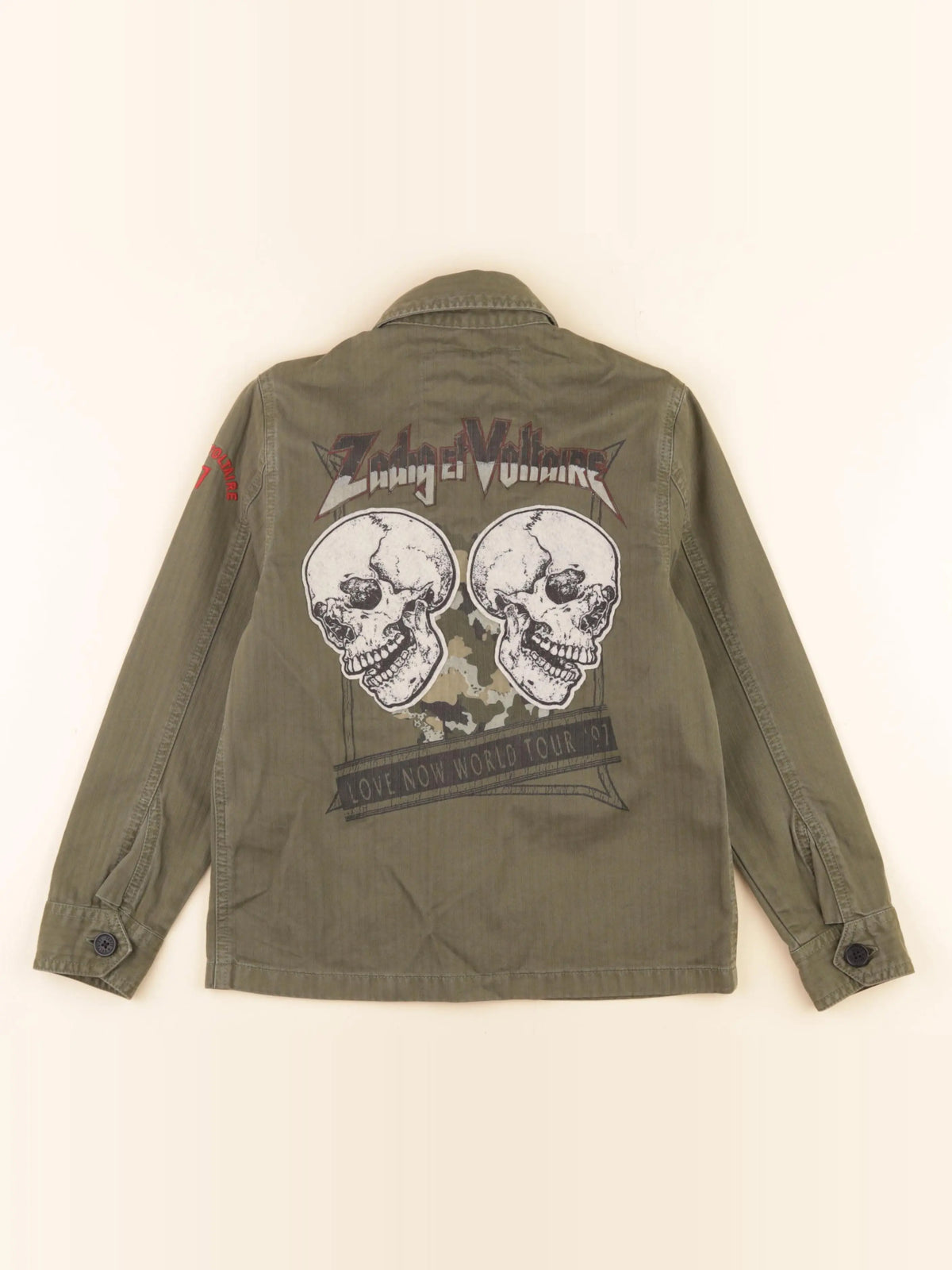 Zadig & Voltaire - veste imprimé au dos vert - 8 ans
