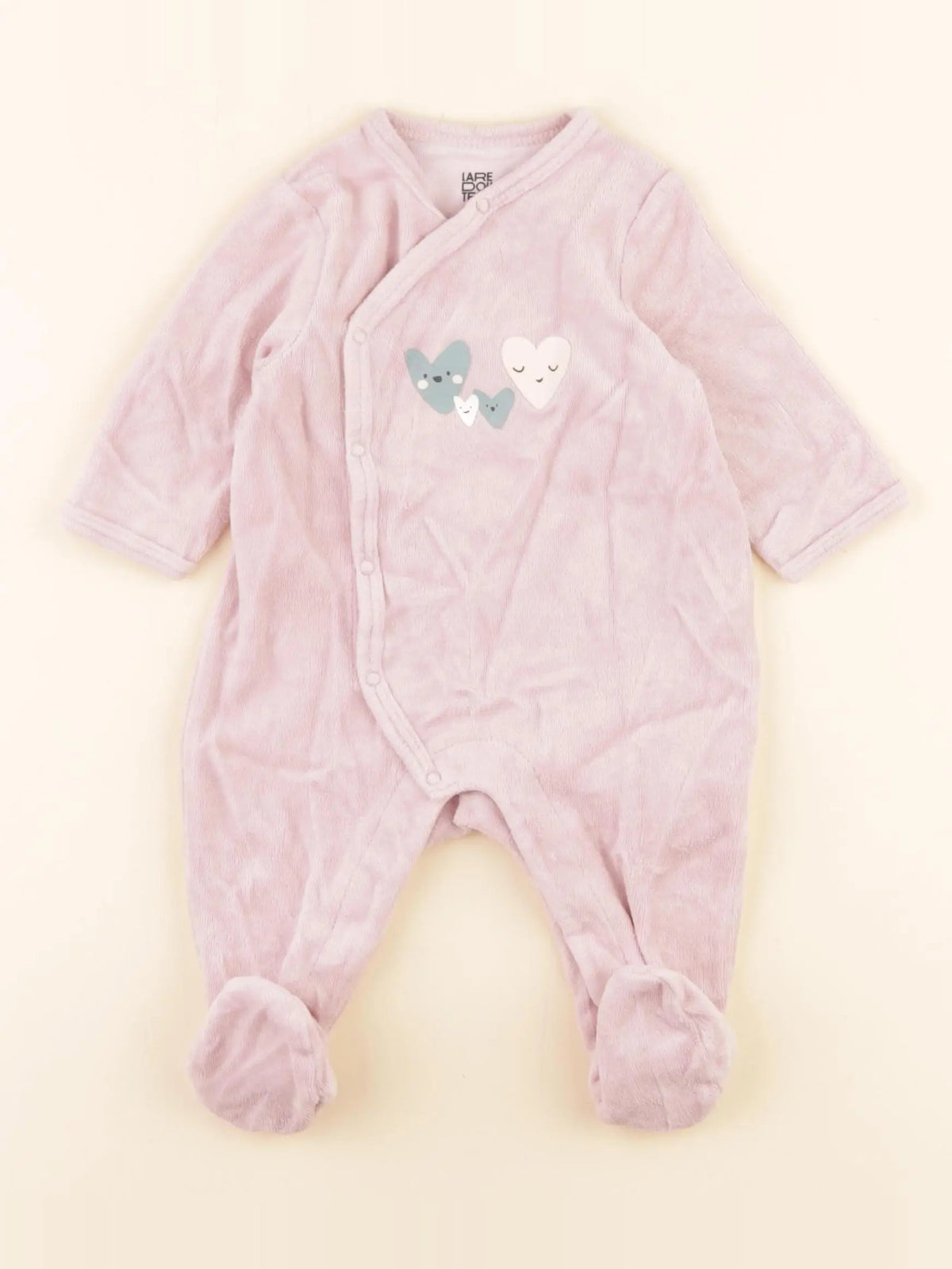 La Redoute - pyjama velours rose - 3 mois