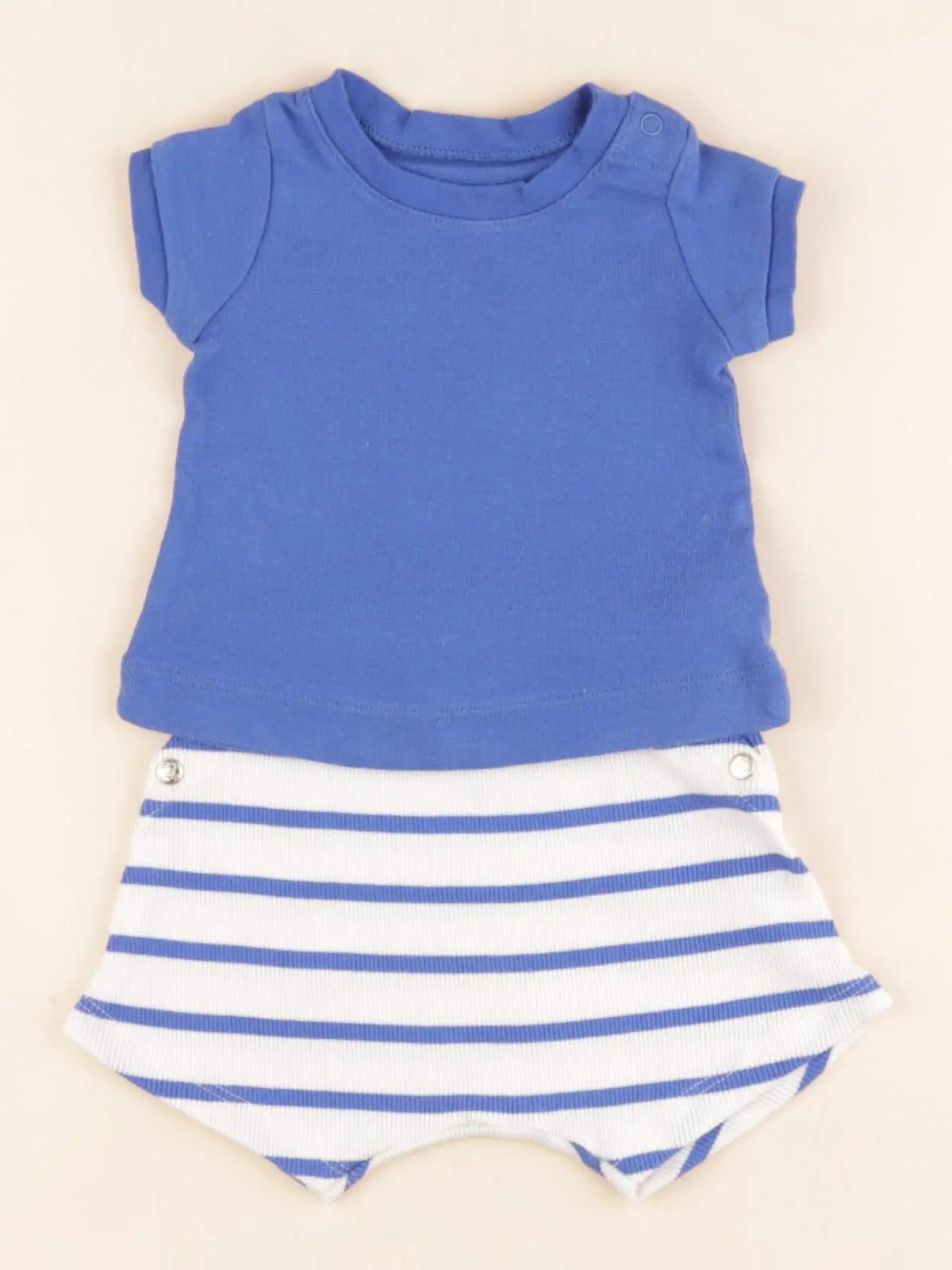 Petit Bateau - ensemble bleu - 1 mois