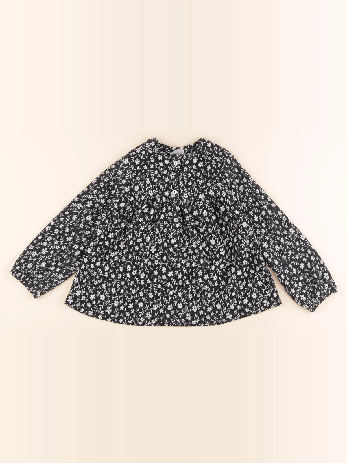 Zara - blouse noir, blanc - 7 ans
