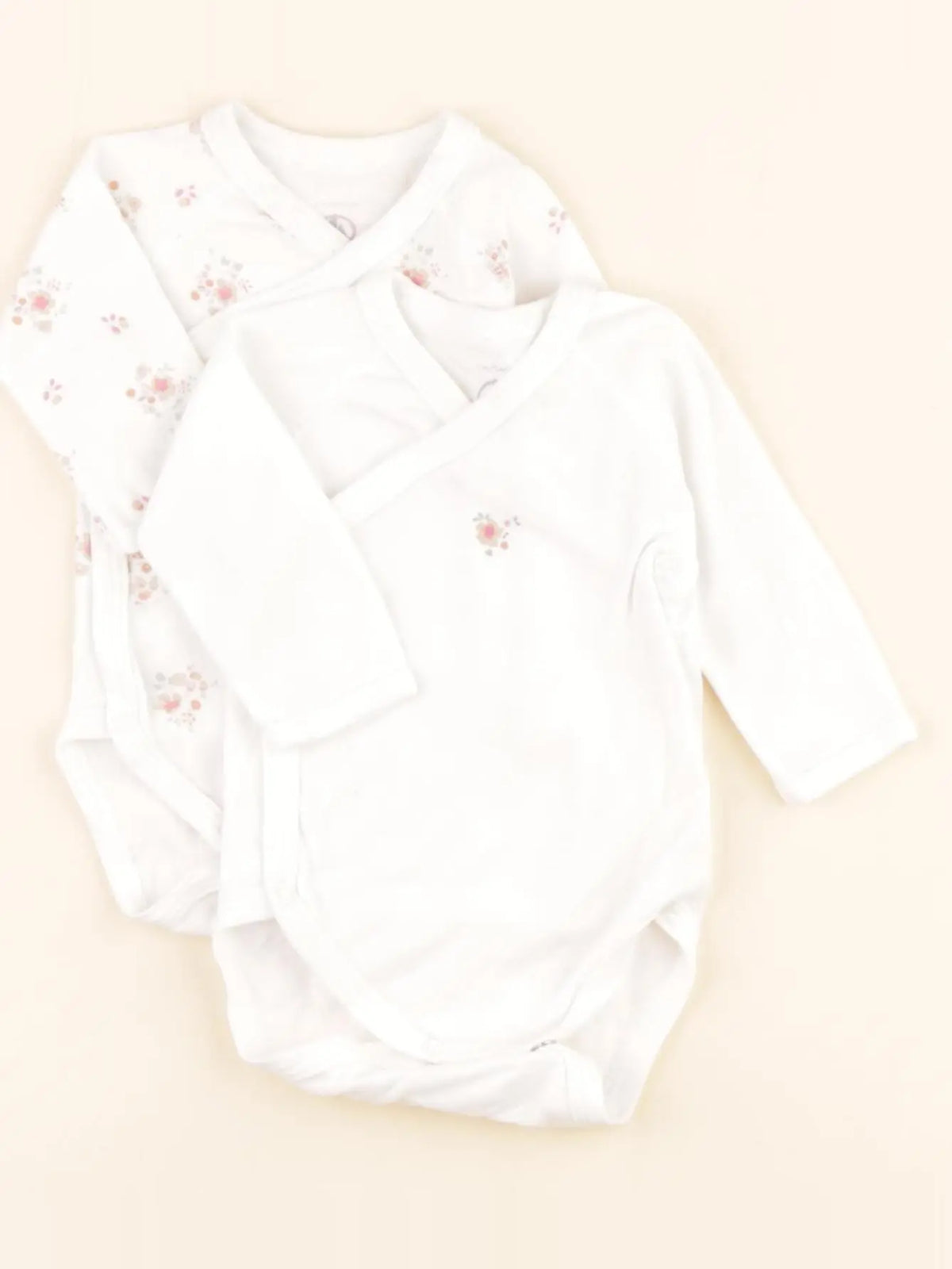 Petit Bateau - lot de 2 bodies en coton multicolore - 1 mois