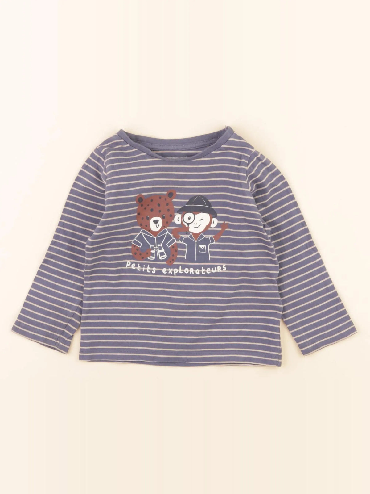 Vertbaudet - tee-shirt bleu - 18 mois