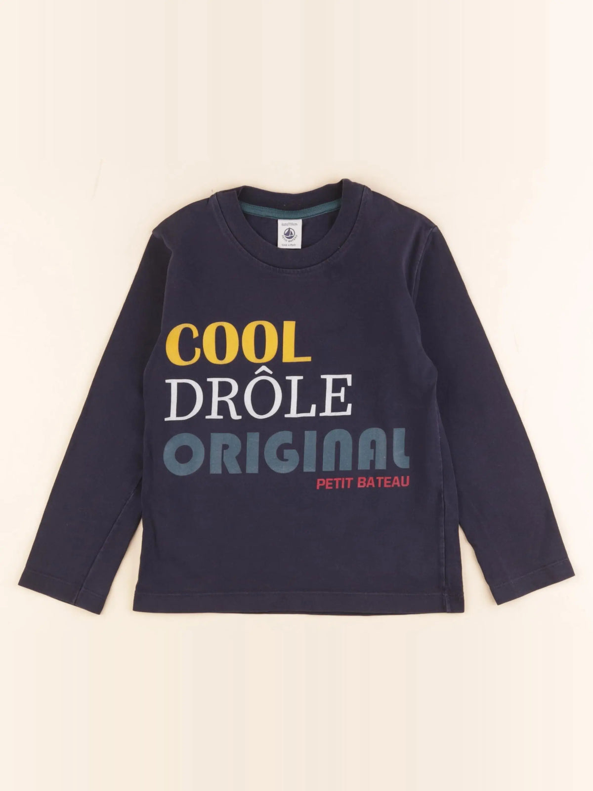 Petit Bateau - tee-shirt bleu - 6 ans