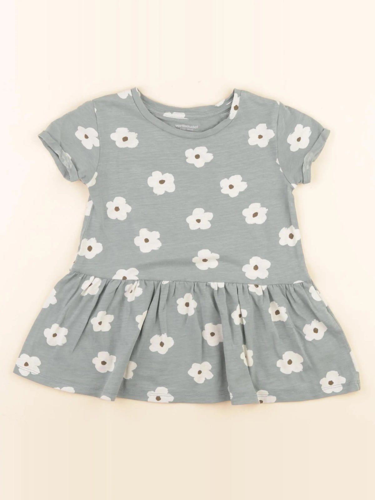 Vertbaudet - robe vert - 2 ans