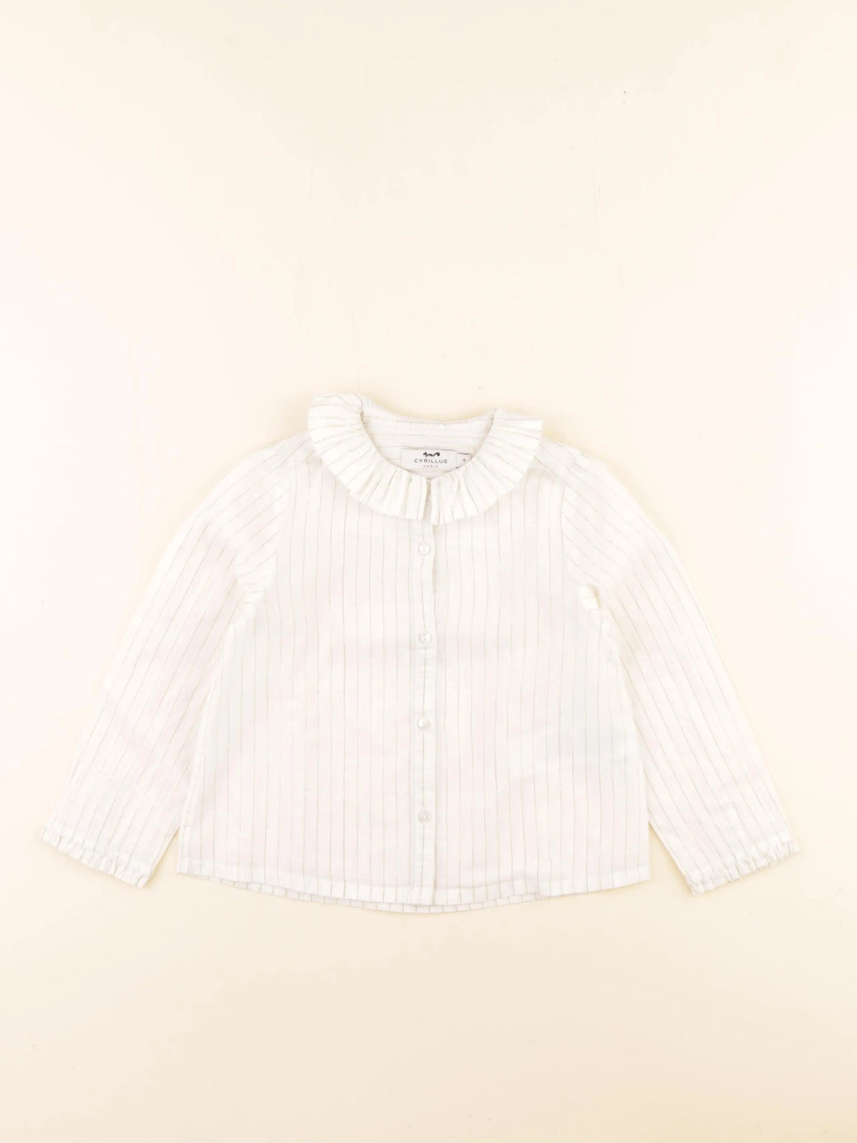 Cyrillus - blouse blanc, or - 4 ans