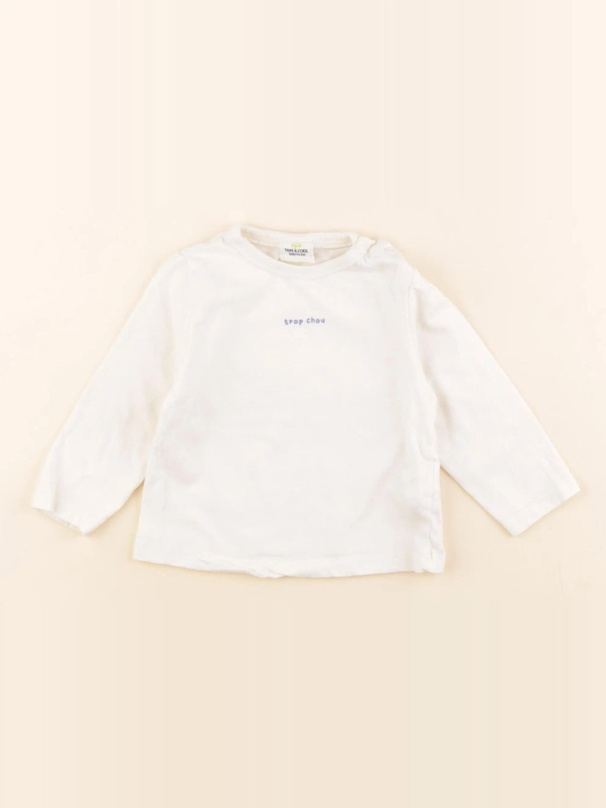 Tape à l'oeil - tee-shirt blanc - 12 mois