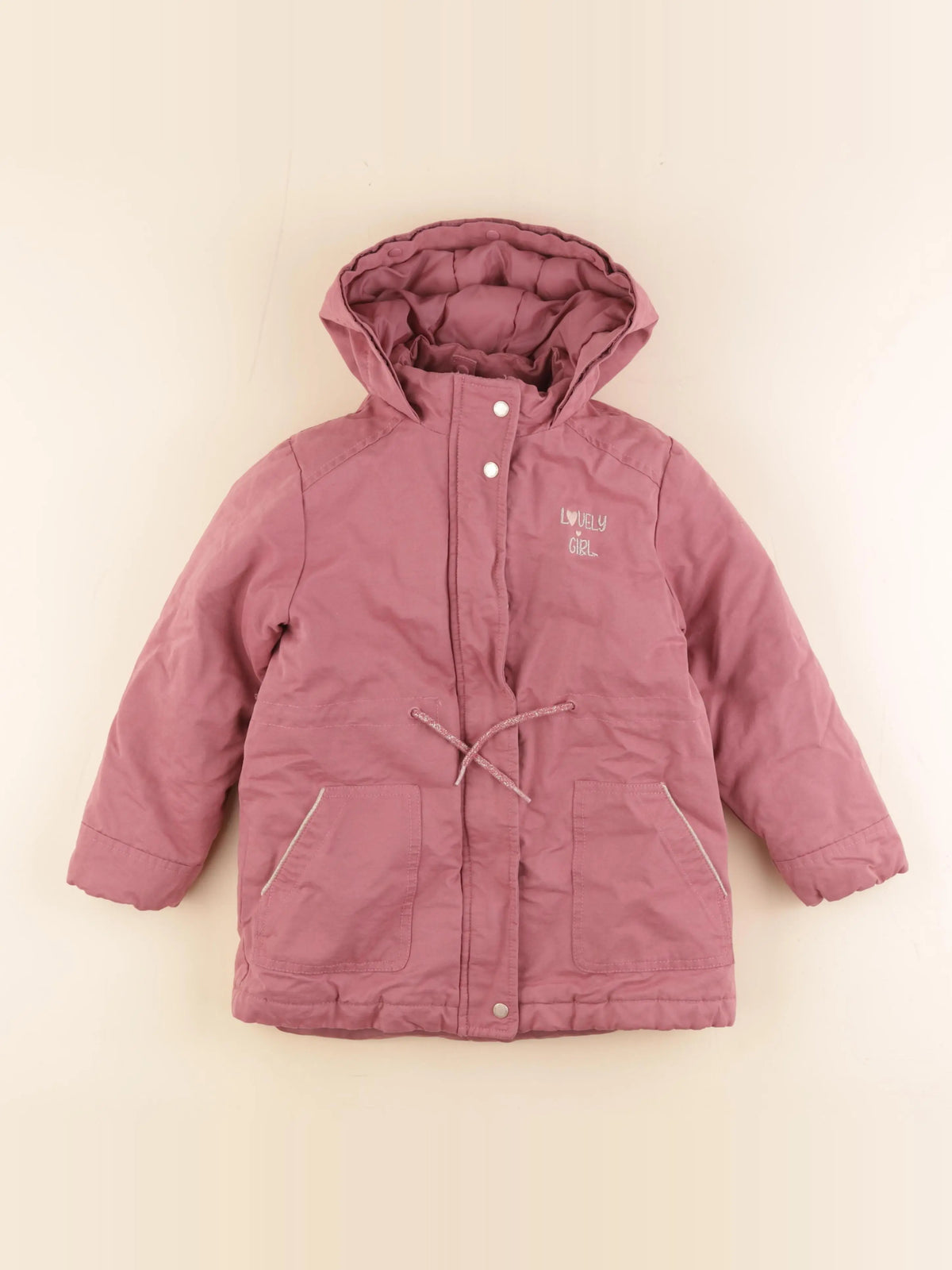 Vertbaudet - manteau doublure amovible rose - 6 ans