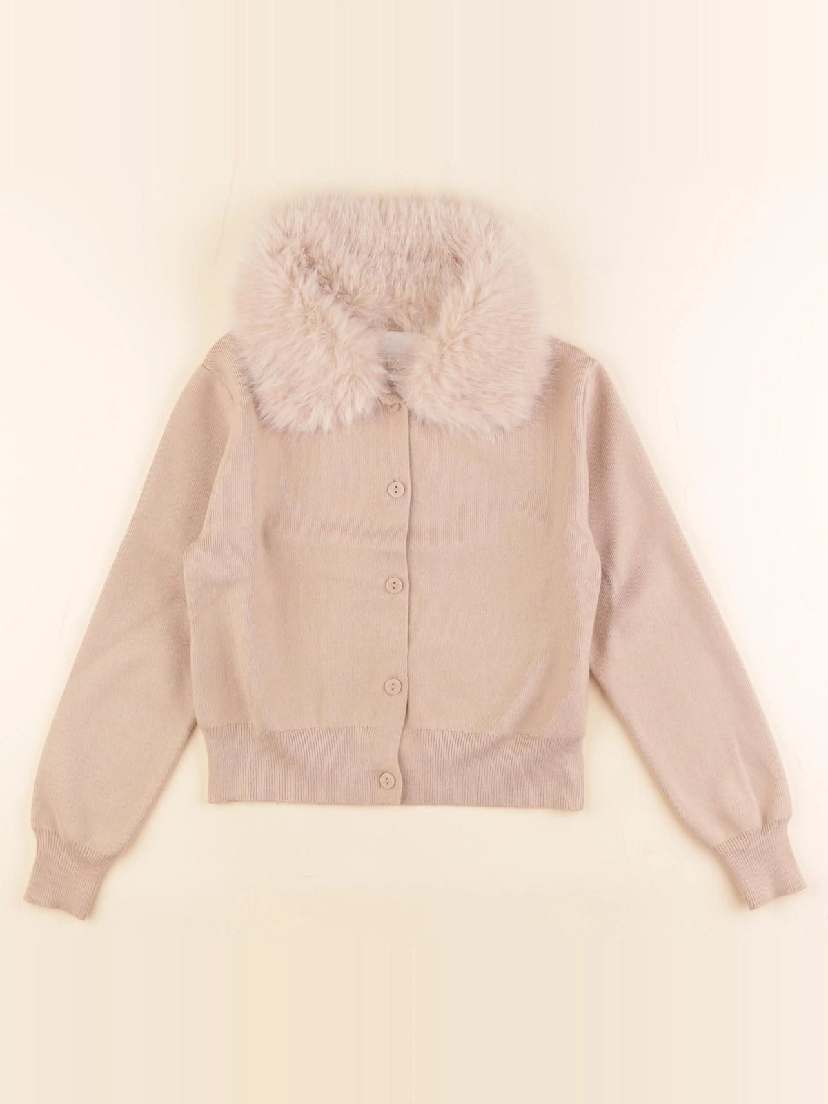 Zara - gilet  avec col amovible marron - 11/12 ans