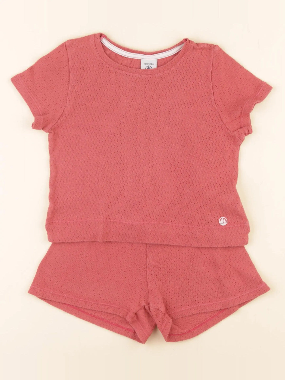 Petit Bateau - pyjama coton rose - 4 ans
