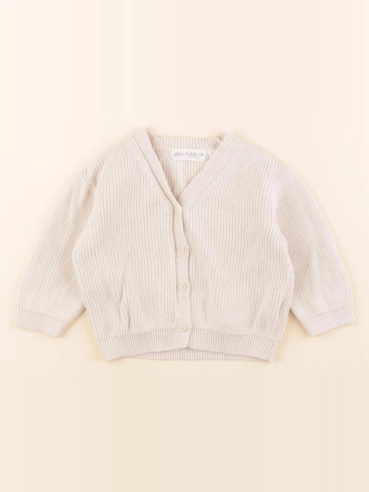 Zara - gilet beige - 9/12 mois