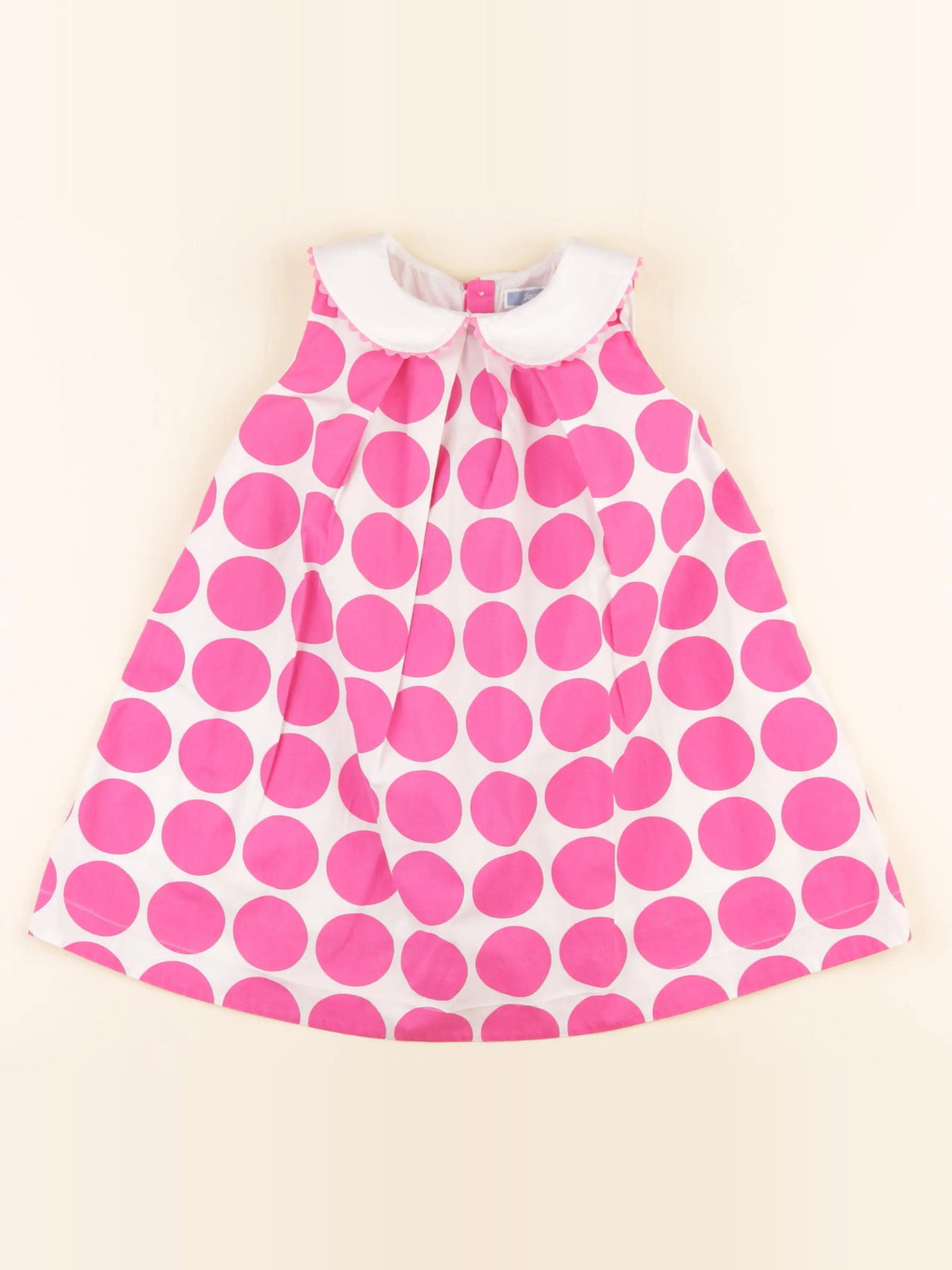 Jacadi - robe blanc, rose - 24 mois