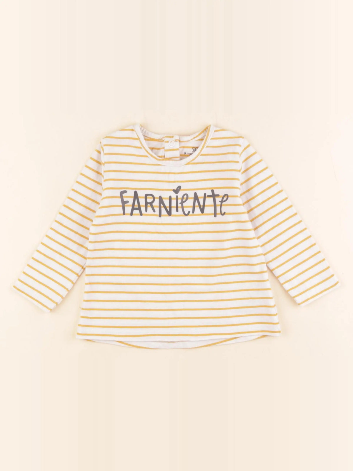 La Redoute - tee-shirt blanc, jaune - 9 mois