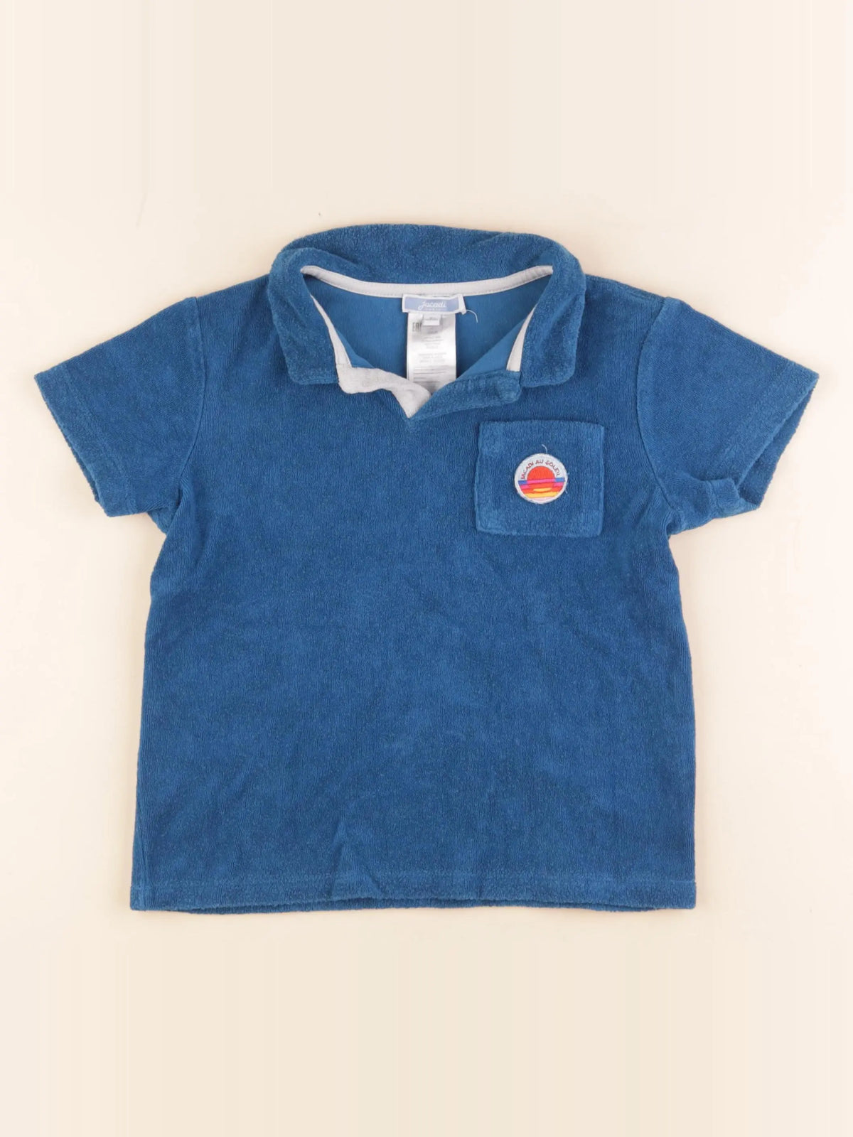 Jacadi - polo bleu - 8 ans