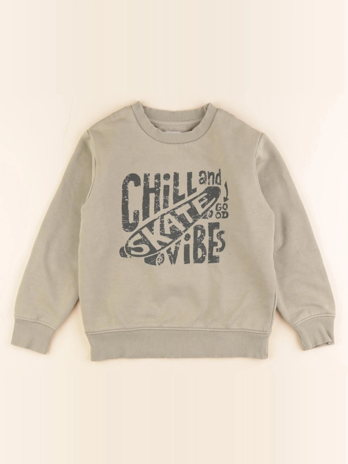 Vertbaudet - sweat vert - 8 ans