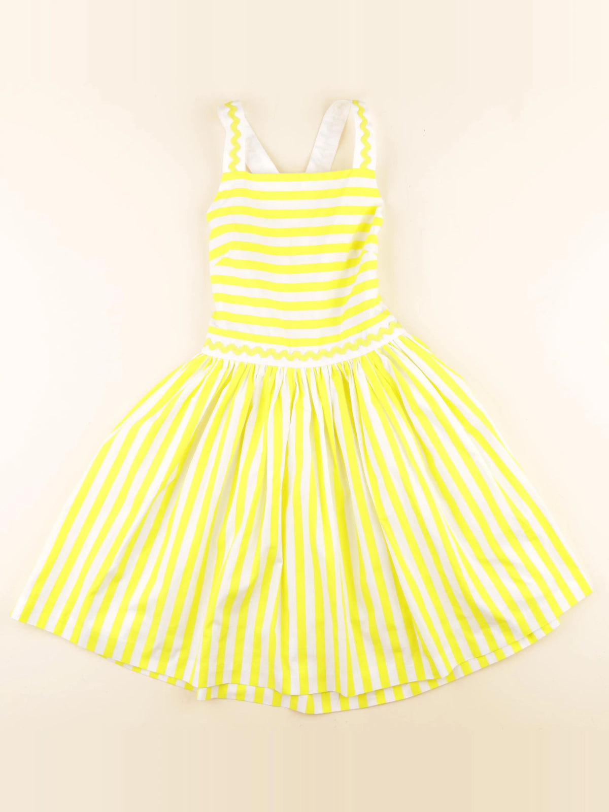 Jacadi - robe jaune, blanc - 10 ans