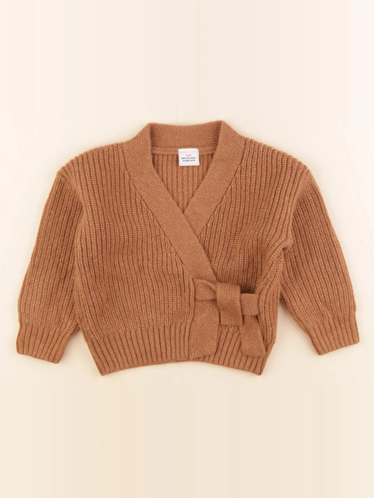 Tape à l'oeil - gilet marron, or - 2/3 ans