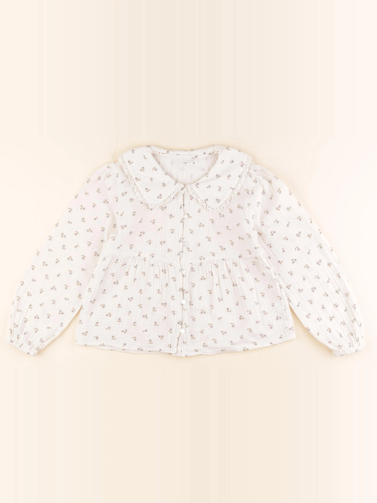 Vertbaudet - blouse beige - 8 ans