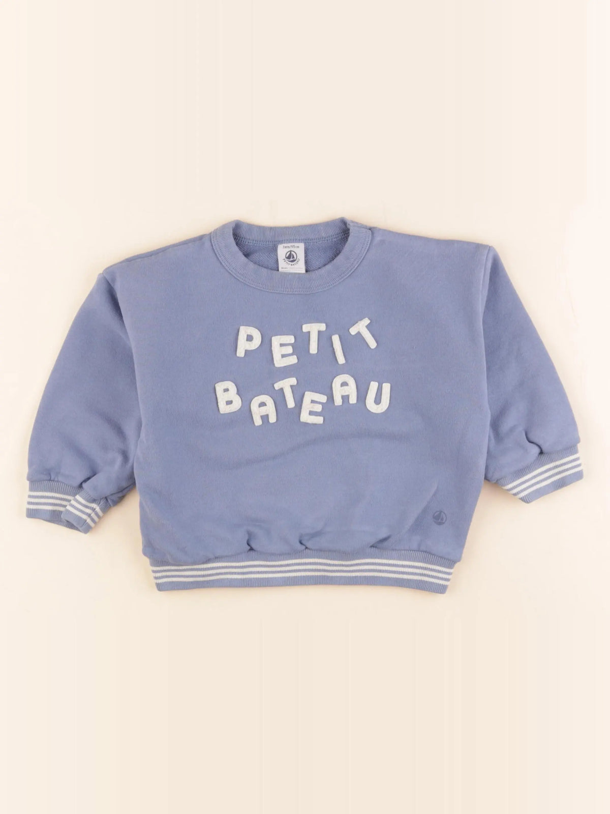 Petit Bateau - sweat bleu - 3 ans