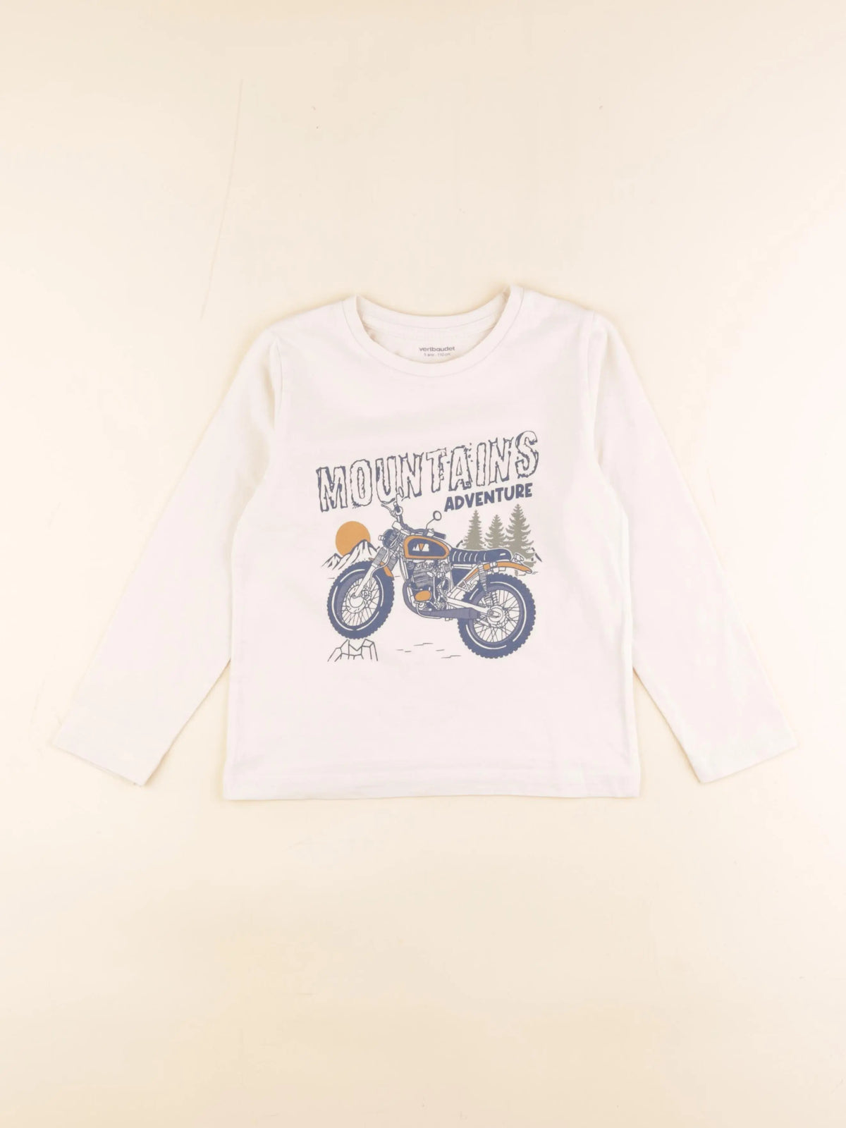 Vertbaudet - tee-shirt beige - 5 ans