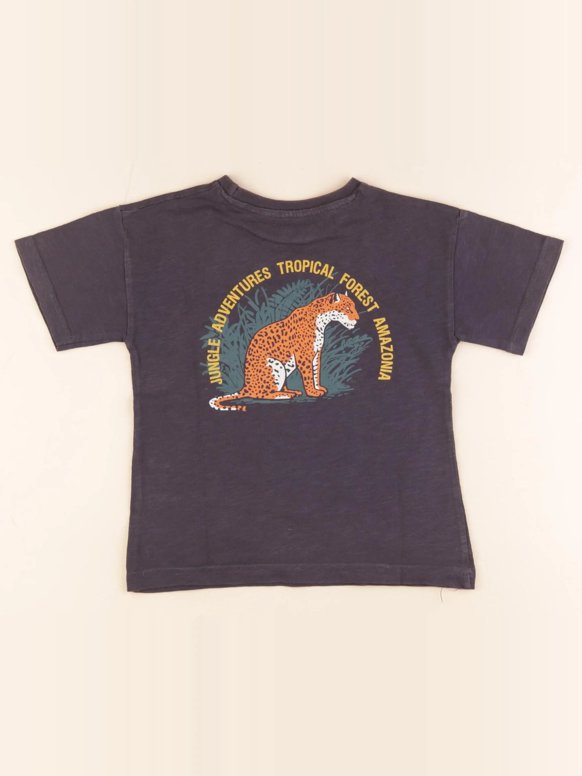 Vertbaudet - tee-shirt imprimé au dos gris - 5 ans
