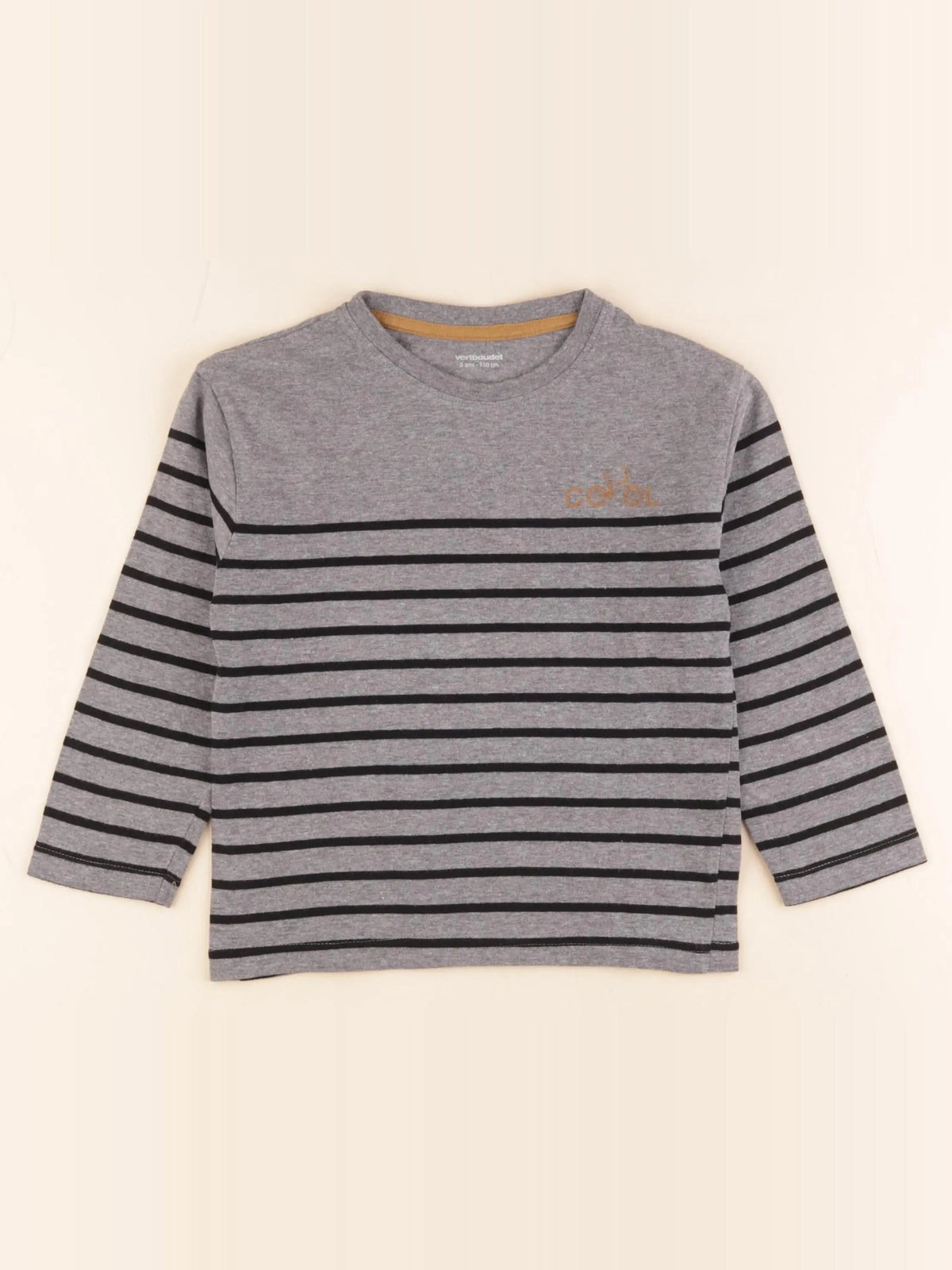 Vertbaudet - tee-shirt gris - 5 ans