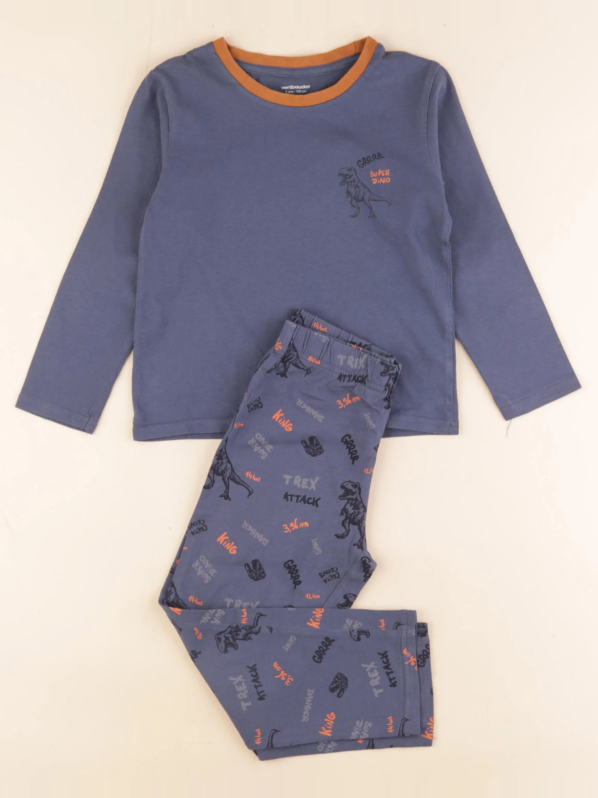 Vertbaudet - pyjama coton bleu - 5 ans