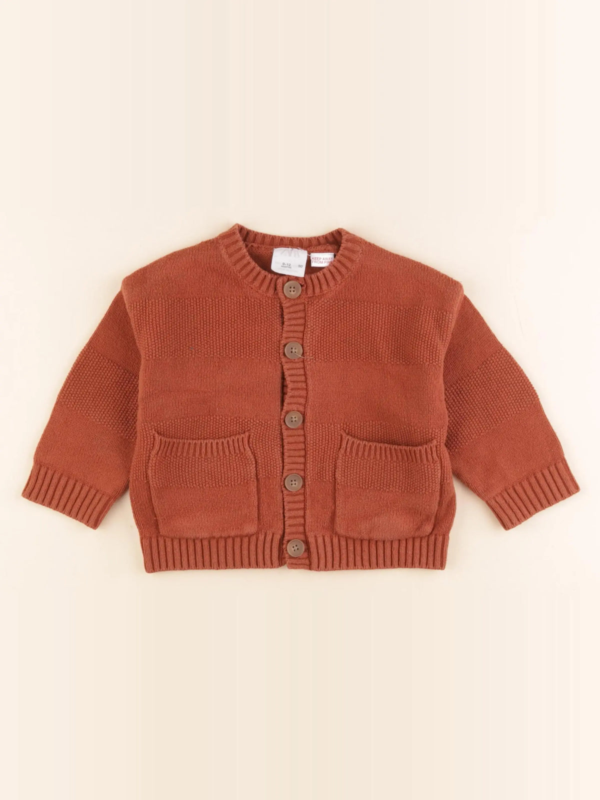 Zara - gilet marron - 9/12 mois