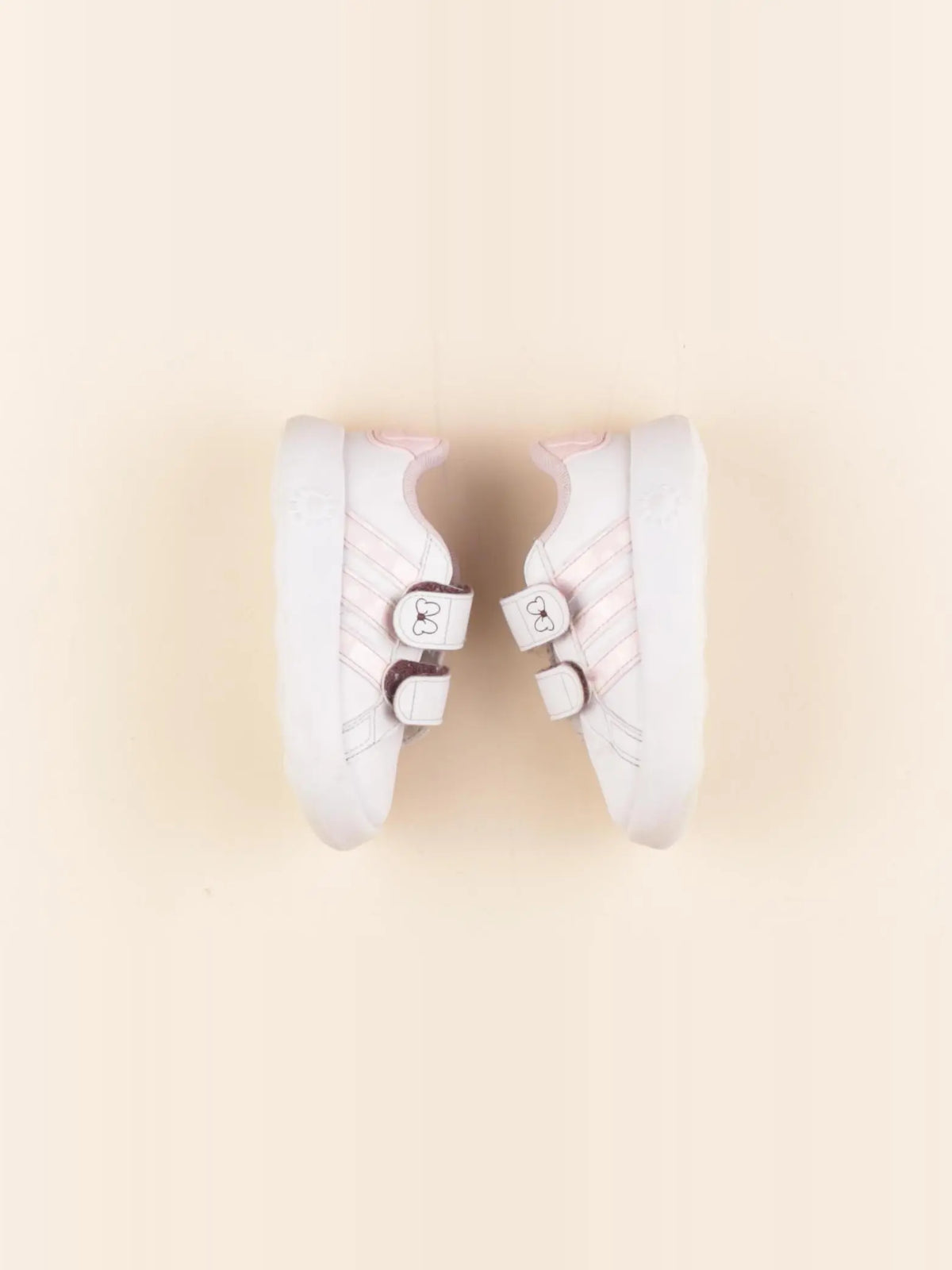 Adidas - baskets blanc, rose - pointure 24